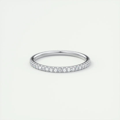 0.36 CT Round EF- VVS Diamond Full Eternity Wedding Band