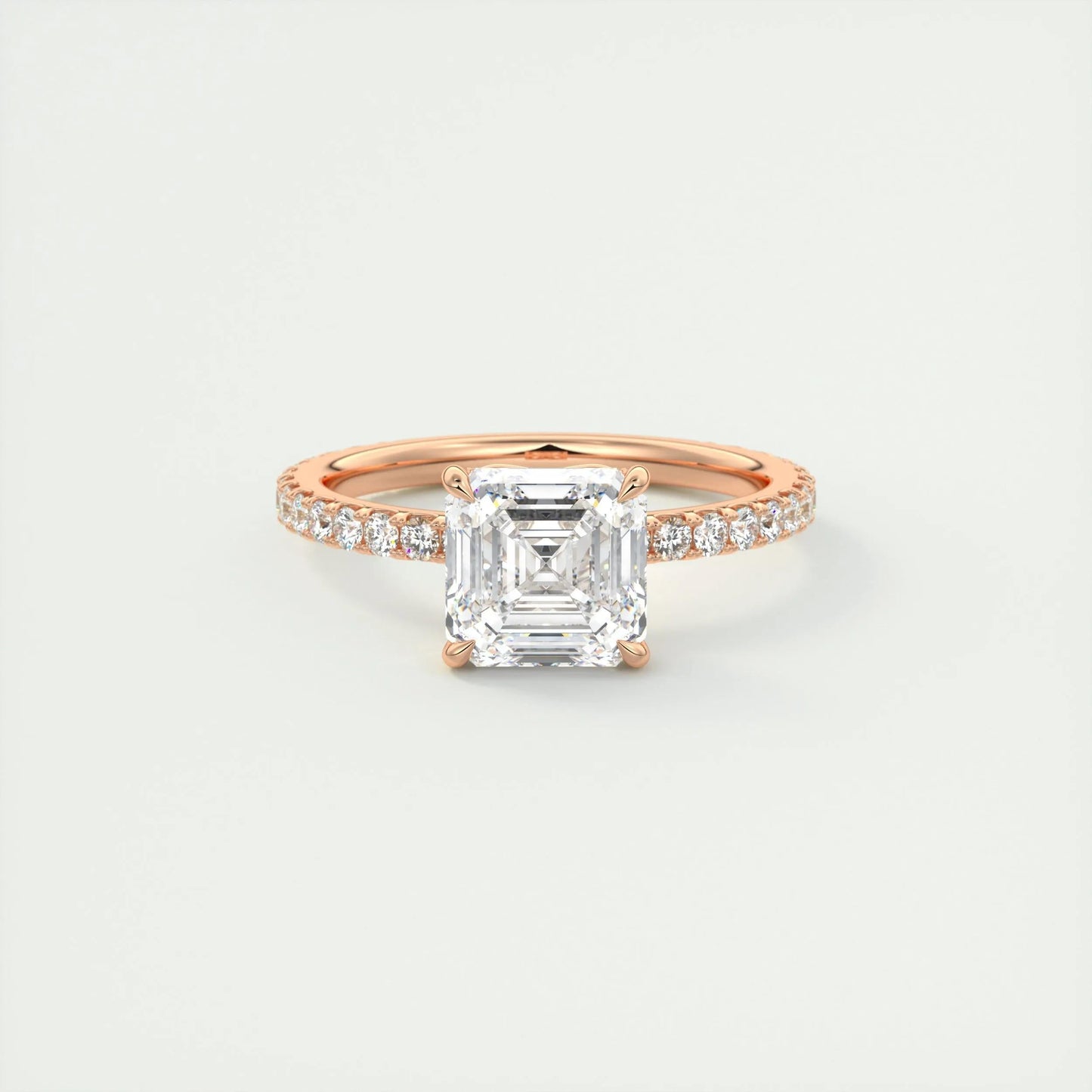 2 CT Asscher Solitaire CVD F/VS1 Diamond Engagement Ring