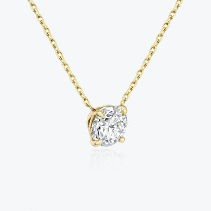 0.25 CT-1.0 CT Round Solitaire CVD F/VS Diamond Necklace