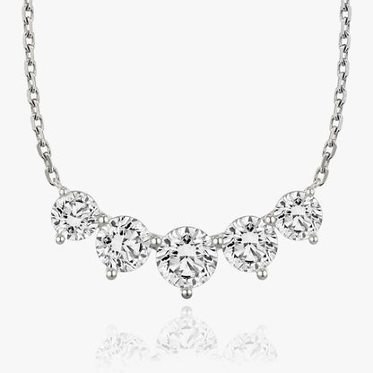 3.50 TC Round CVD F/VS Diamond Necklace