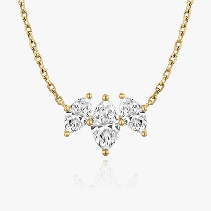 1.0 TCW Marquise CVD F/VS Diamond Necklace