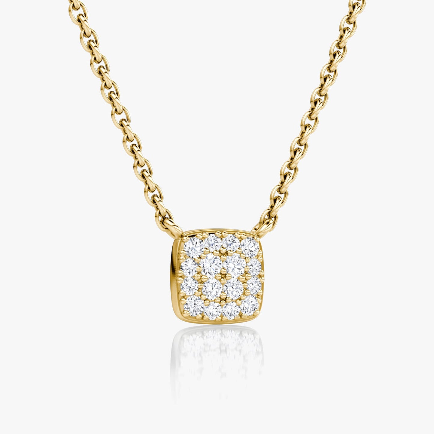 0.10 TCW Round CVD F/VS Diamond Necklace