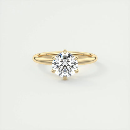 1.5 CT Round Solitaire CVD F/VS1 Diamond Engagement Ring