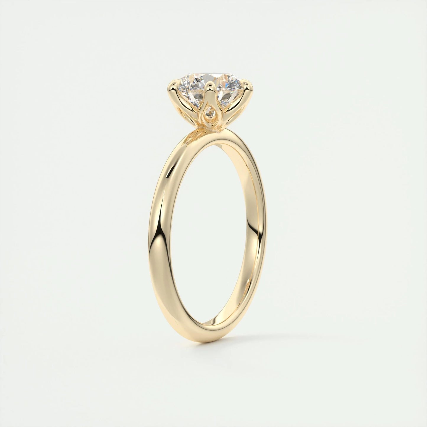 1.5 CT Round Solitaire CVD F/VS1 Diamond Engagement Ring