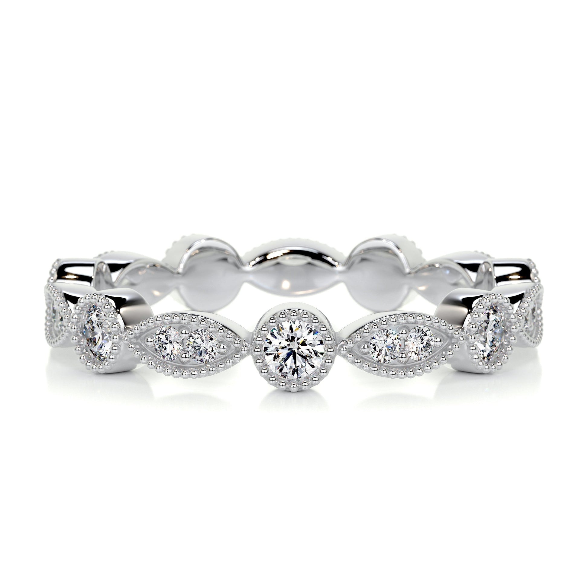 0.5ct Round EF- VVS Diamond Stackable Full Eternity Wedding Band