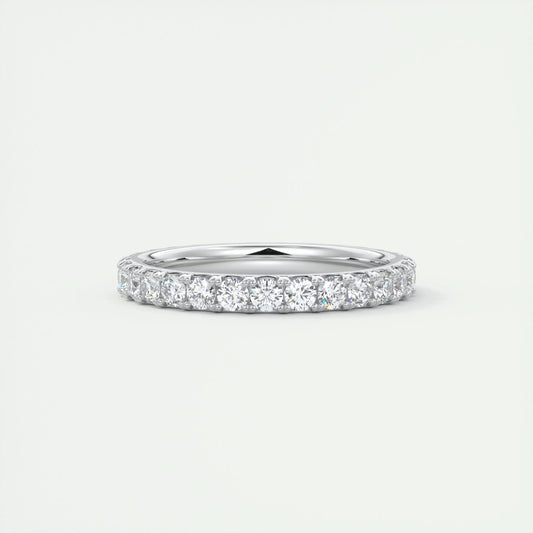 0.84 CT Round Full Eternity CVD EF/VVS Diamond Wedding Band