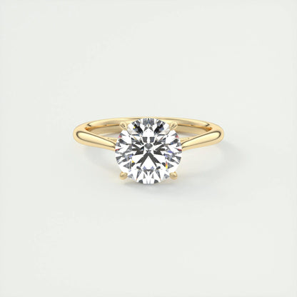 2 CT Round Solitaire CVD F/VS1 Diamond Engagement Ring