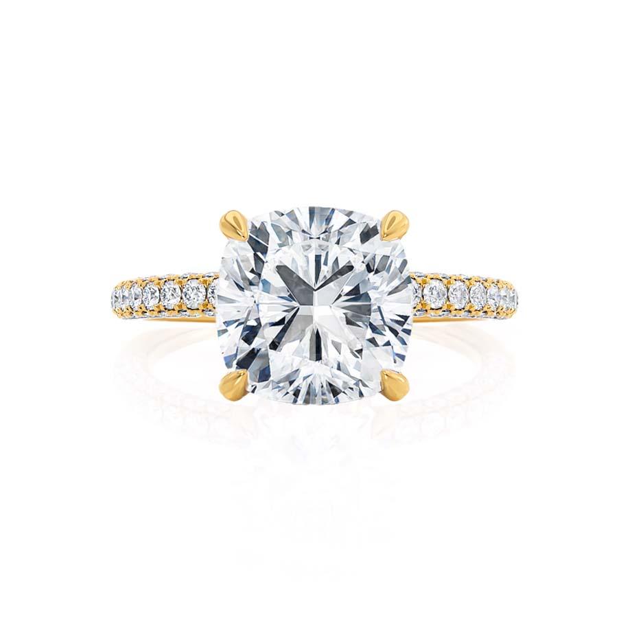 1.20 CT Cushion Hidden Halo CVD F/VS1 Diamond Engagement Ring