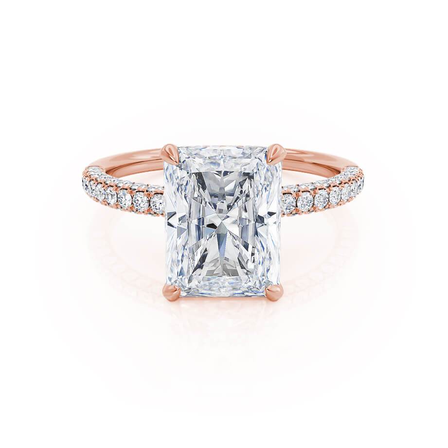 2.0 CT Radiant Hidden Halo CVD F/VVS1 Diamond Engagement Ring