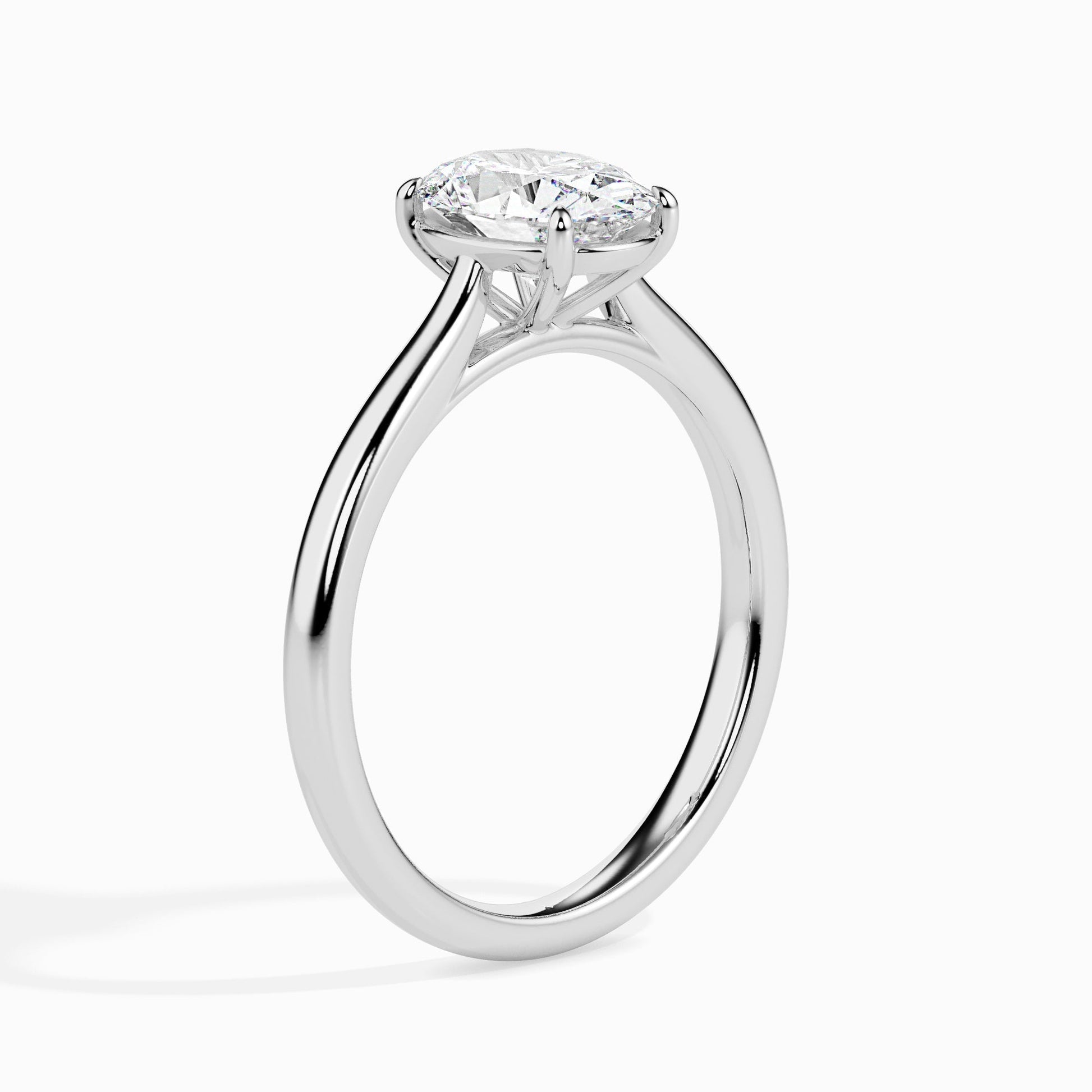 1ct Oval F- VS Diamond Solitaire Engagement Ring