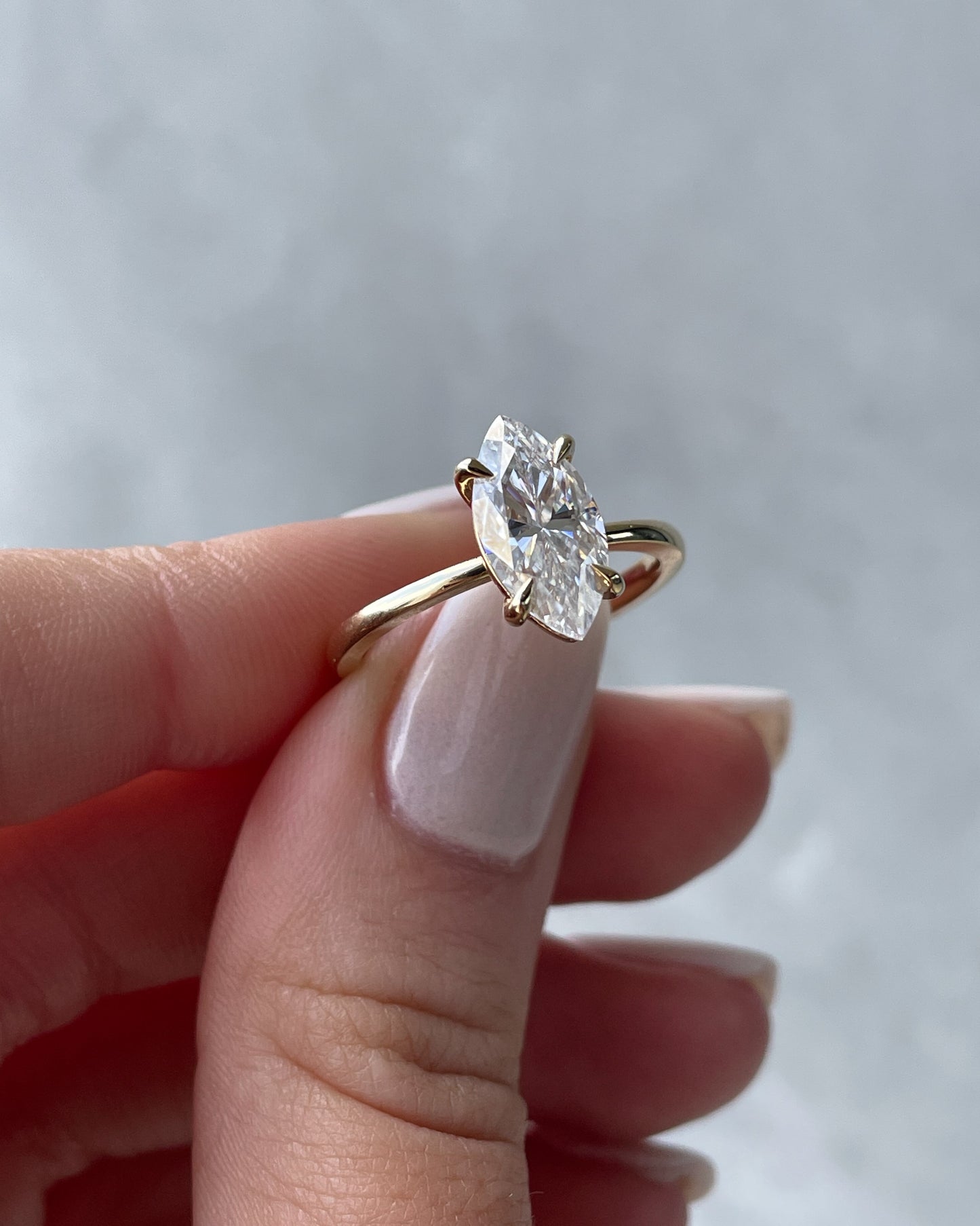 1.50 CT Marquise Solitaire CVD F/VS1 Diamond Engagement Ring