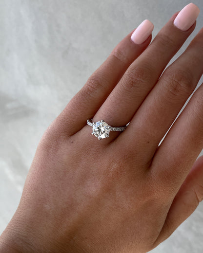 1.80 CT Round Solitaire CVD D/VS1 Diamond Engagement Ring