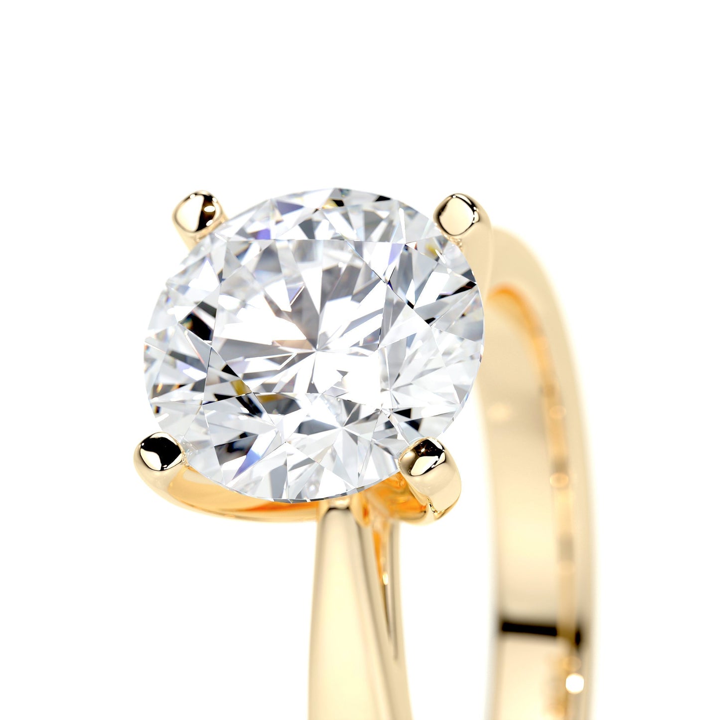 2.0 CT Round Solitaire CVD H/VS2 Diamond Engagement Ring