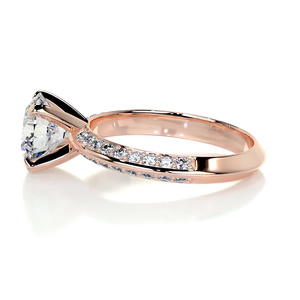 2.0 CT Round Solitaire CVD E/VS2 Diamond Engagement Ring