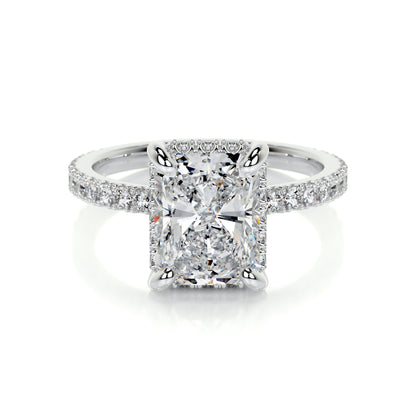 2.0 CT Radiant Hidden Halo CVD E/VS2 Diamond Engagement Ring