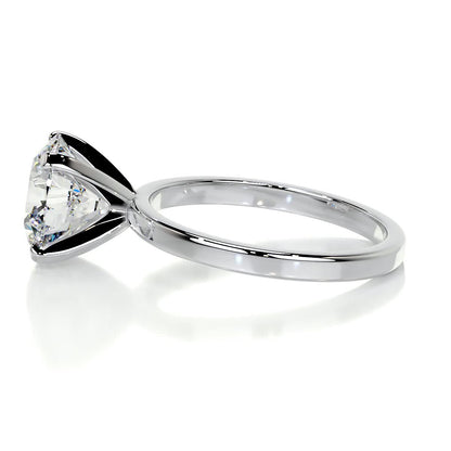 3.0 CT Princess Solitaire CVD F/VS2 Diamond Engagement Ring