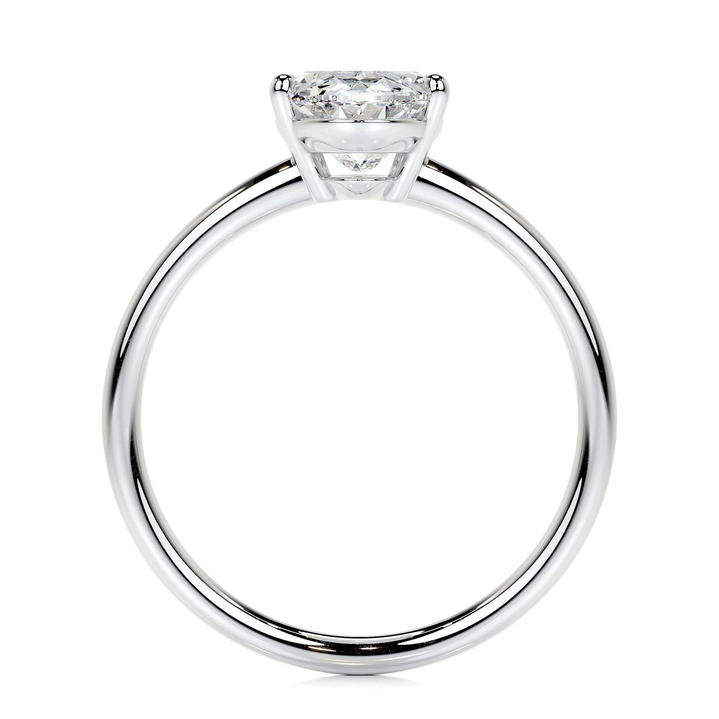 2.0 CT Oval Solitaire CVD E/VS2 Diamond Engagement Ring