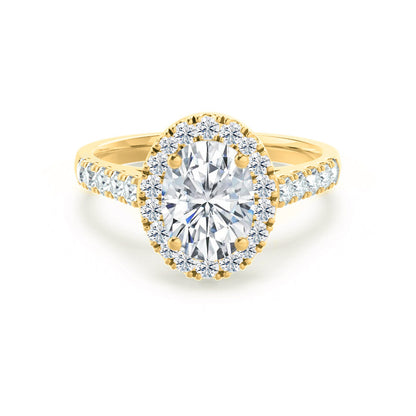 1.50 CT Oval Halo CVD E/VVS2 Diamond Engagement Ring