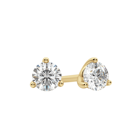 0.50 CT-4.0 CT Round Solitaire CVD F/VS Diamond Earrings