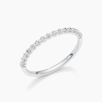 0.3 CT Round Half Eternity Stackable Wedding Band