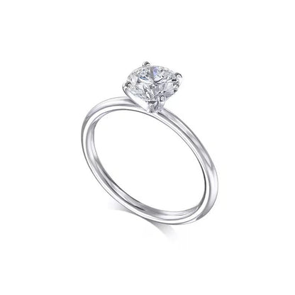 1.0 CT Round Solitaire CVD E/VS1 Diamond Engagement Ring