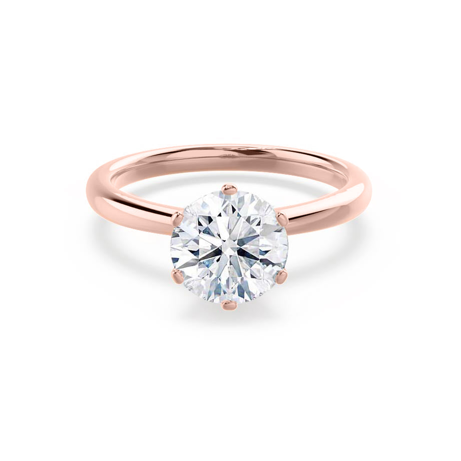 1.0 CT Round Solitaire CVD F/VS2 Diamond Engagement Ring