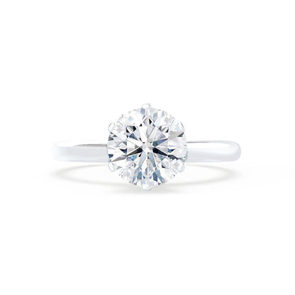 1.0 CT Round Solitaire CVD F/VS2 Diamond Engagement Ring