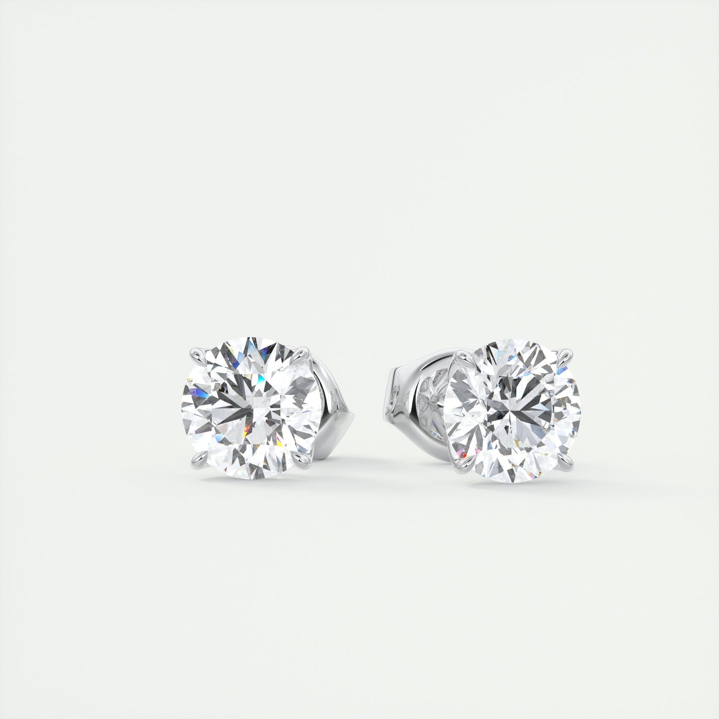 1.0 CT Round Solitaire CVD G/VS Diamond Earrings